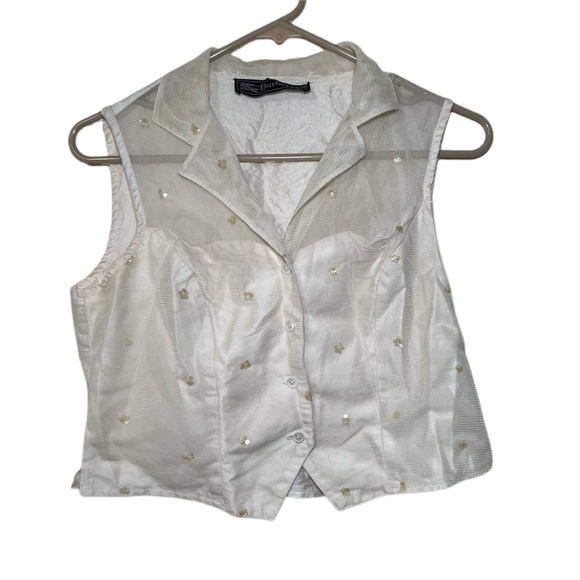 Burberry VINTAGE sleeveless top size 6 vest - Picture 1 of 5